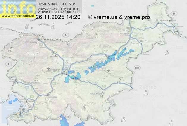 Radarska karta padavin