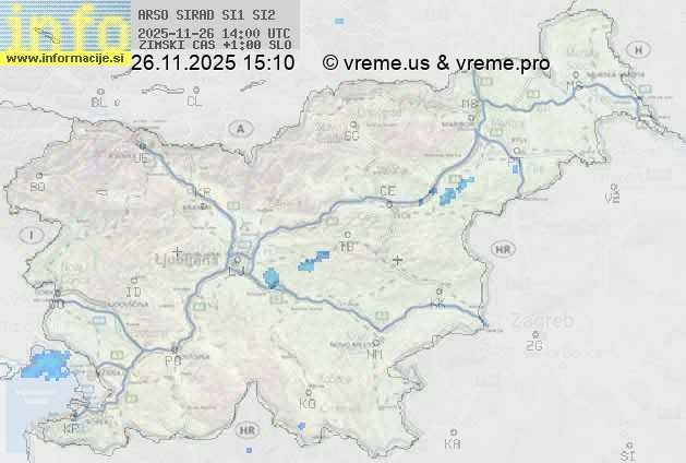 Radarska karta padavin