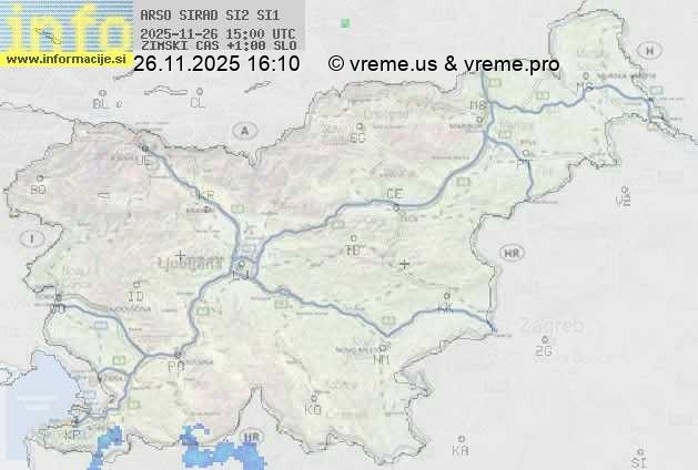 Radarska karta padavin