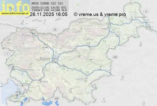 Radarska karta padavin