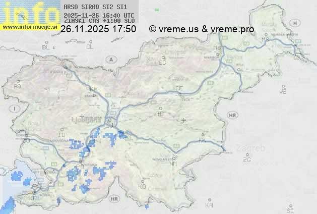 Radarska karta padavin