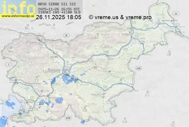 Radarska karta padavin