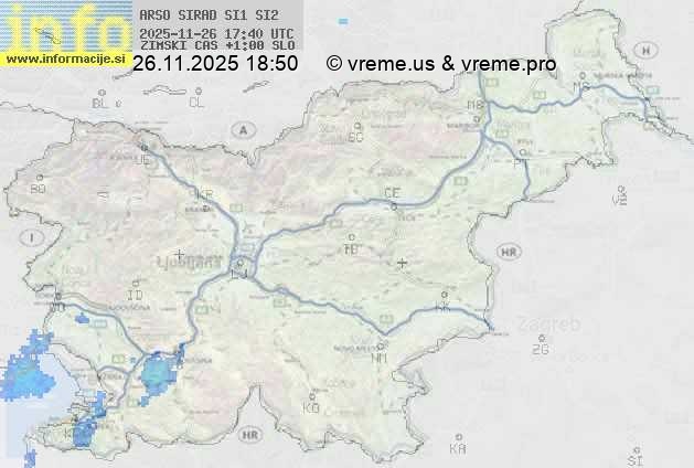 Radarska karta padavin