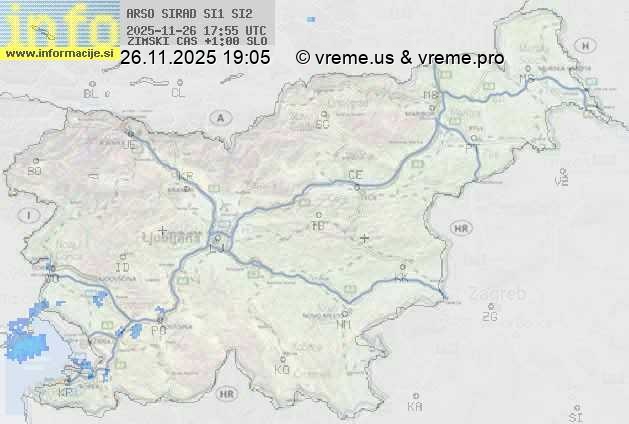 Radarska karta padavin