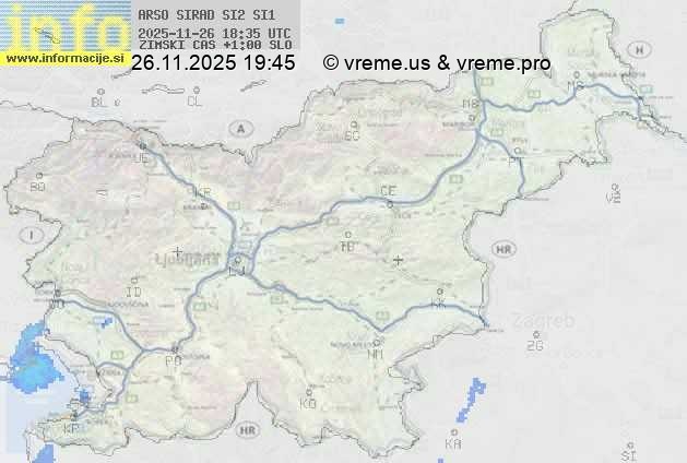 Radarska karta padavin