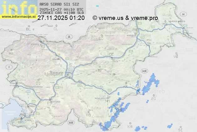 Radarska karta padavin