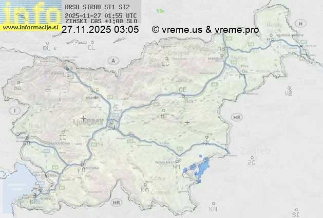 Radarska karta padavin