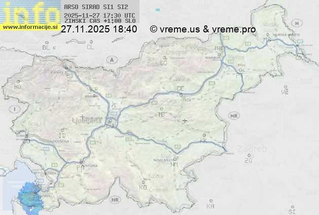 Radarska karta padavin