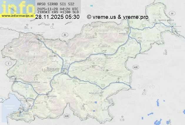 Radarska karta padavin