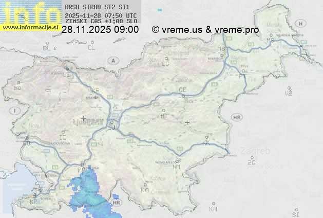 Radarska karta padavin