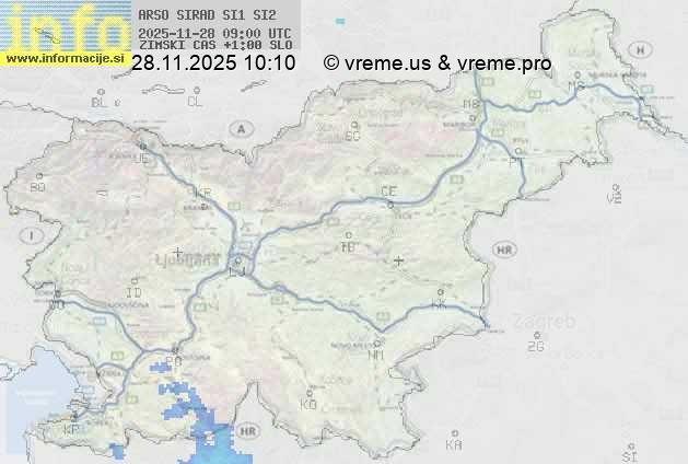 Radarska karta padavin