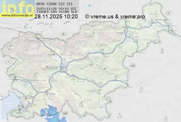 Radarska karta padavin