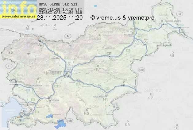 Radarska karta padavin