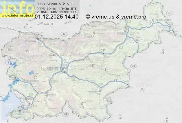 Radarska karta padavin