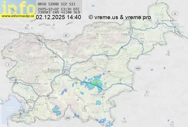 Radarska karta padavin