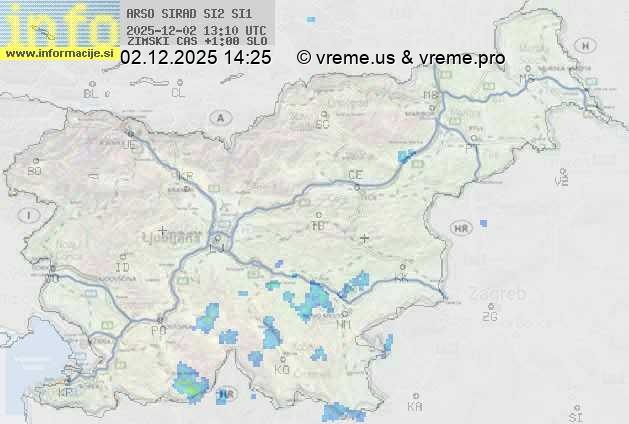 Radarska karta padavin