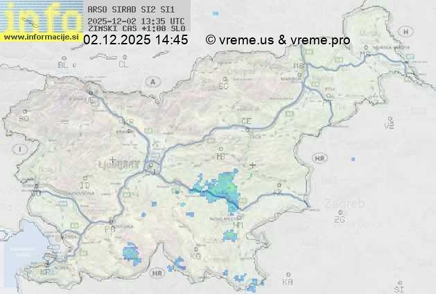 Radarska karta padavin