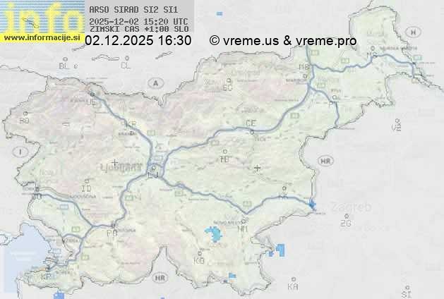 Radarska karta padavin