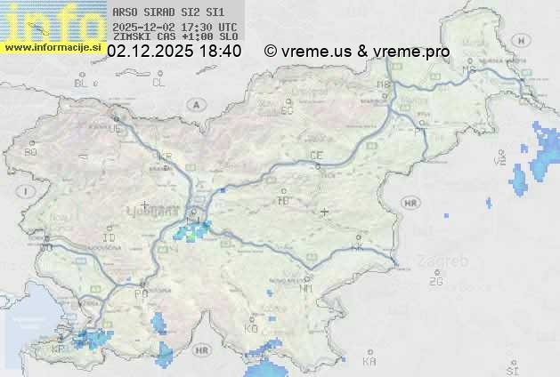 Radarska karta padavin