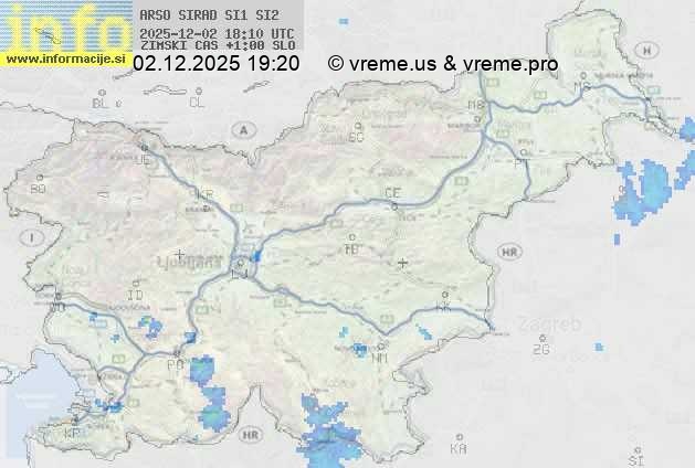 Radarska karta padavin