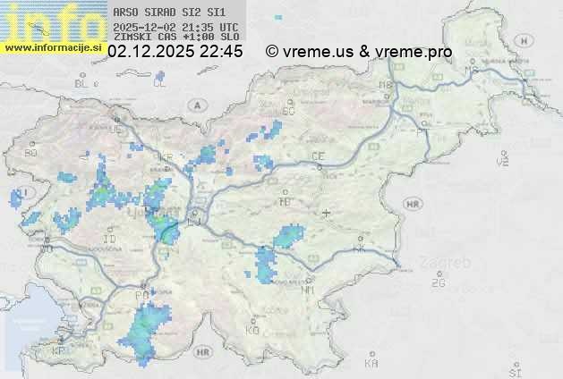 Radarska karta padavin