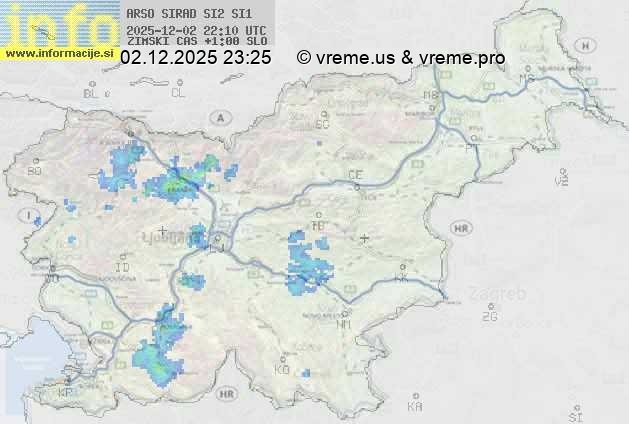 Radarska karta padavin