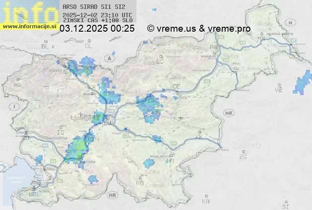 Radarska karta padavin