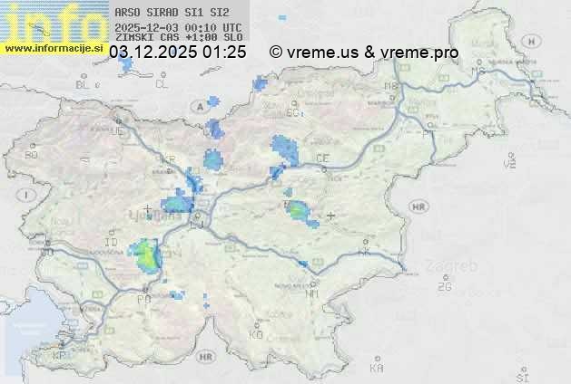 Radarska karta padavin