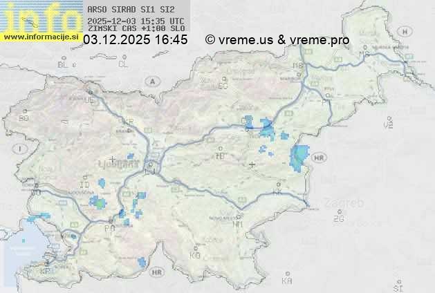 Radarska karta padavin