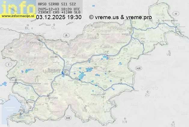 Radarska karta padavin