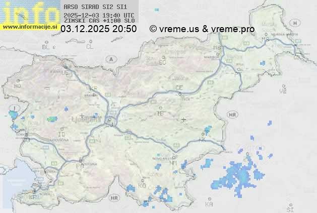 Radarska karta padavin