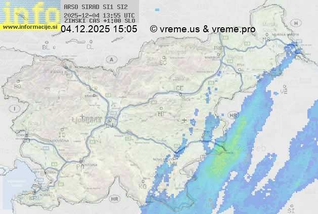 Radarska karta padavin