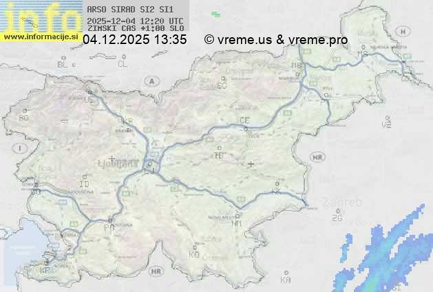 Radarska karta padavin