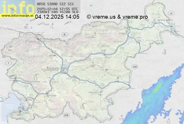 Radarska karta padavin