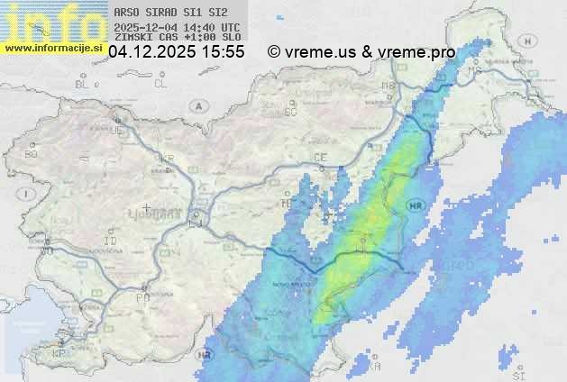 Radarska karta padavin