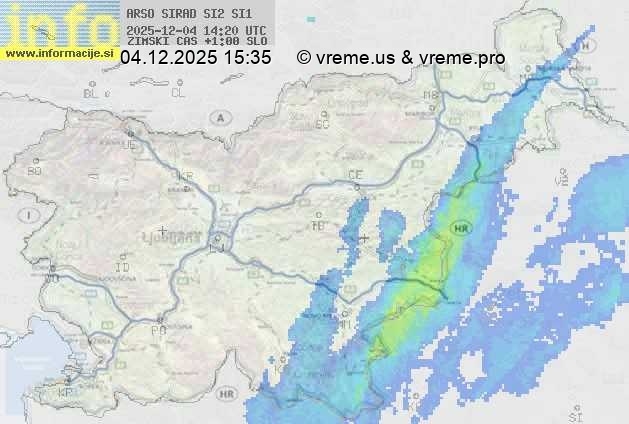 Radarska karta padavin