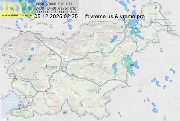 Radarska karta padavin