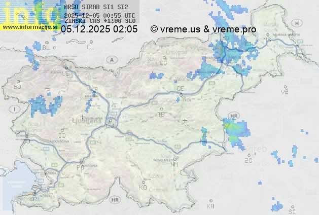 Radarska karta padavin