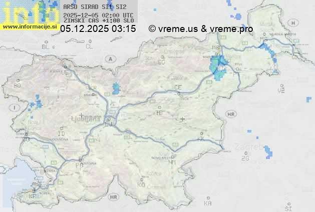 Radarska karta padavin