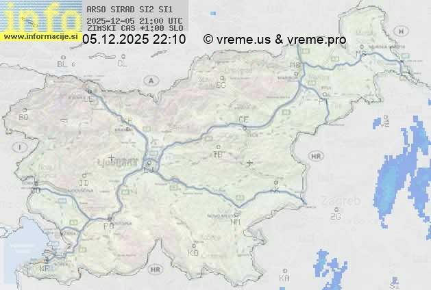 Radarska karta padavin