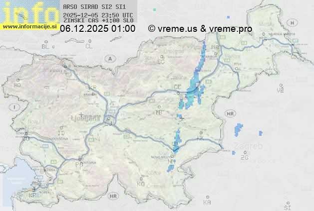 Radarska karta padavin
