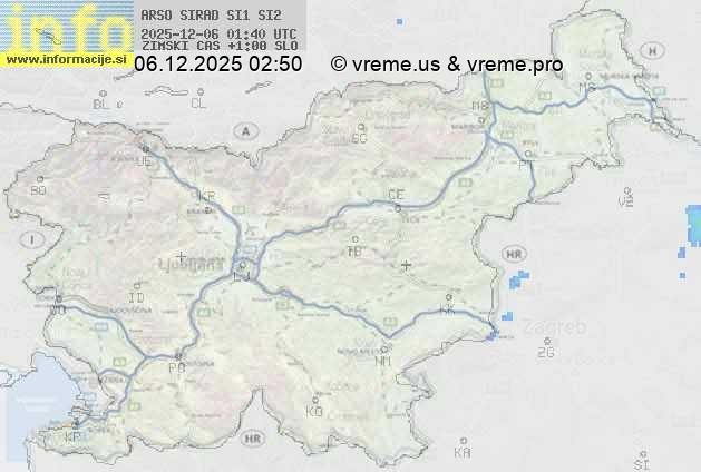 Radarska karta padavin