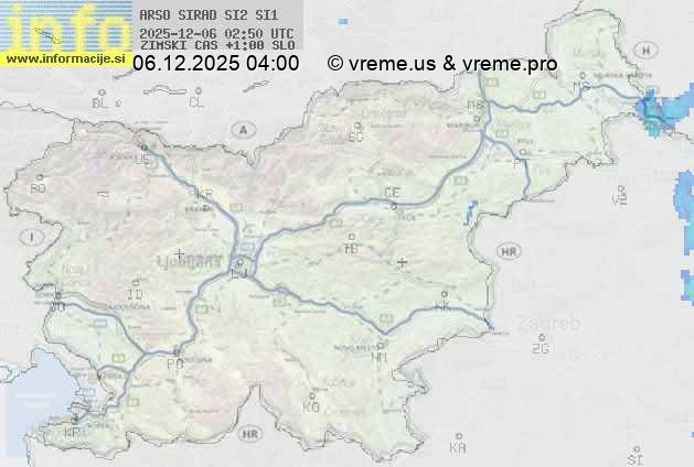 Radarska karta padavin