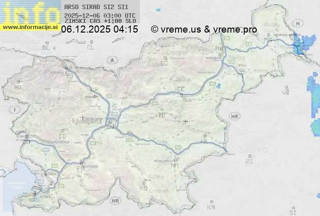 Radarska karta padavin