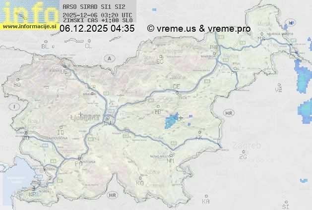 Radarska karta padavin