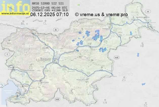 Radarska karta padavin