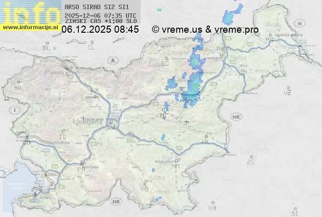 Radarska karta padavin