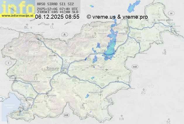 Radarska karta padavin