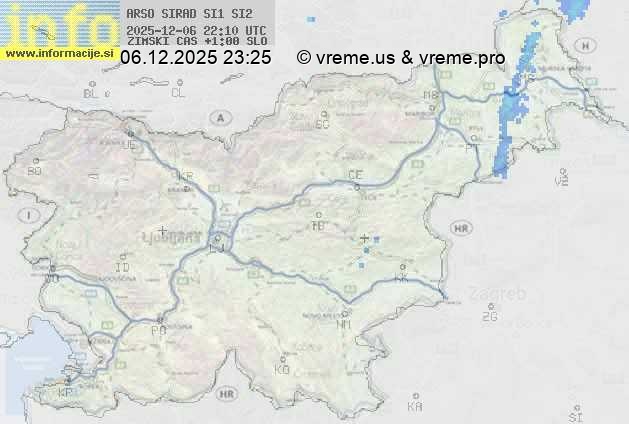 Radarska karta padavin