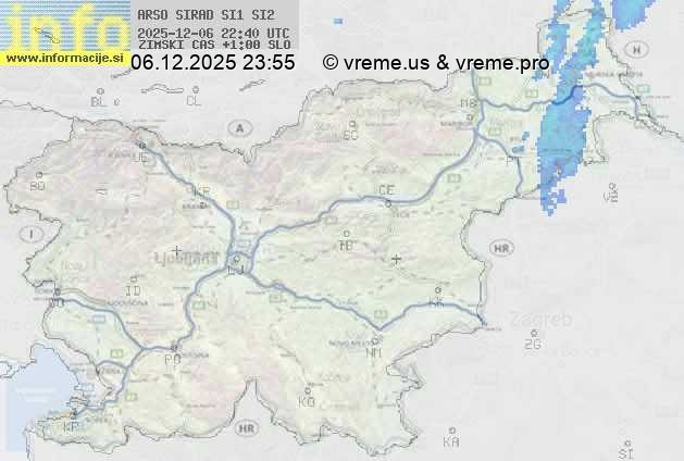 Radarska karta padavin